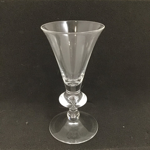 Vintage Signed Steuben 6" Crystal Trumpet Sherry Glass