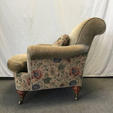 Vintage Cottage Core Green Floral Armchair
