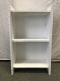 Vintage White-Painted Wood 3-Tier Shelf