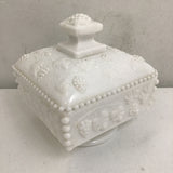 Vintage Westmoreland Milk Glass Grape Vine Candy Dish