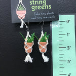 String Greens XS Mini Faux Maidenhair Fern Earrings