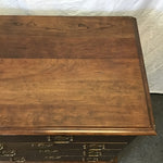 Vintage Federal Cherry Veneer 9-Drawer Dresser