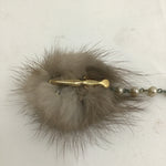 Vintage Rabbit Fur & Pearl Sweater Clip