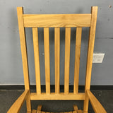 Modern Solid Tropical Wood Slat-Wood Rocking Chair