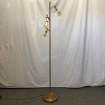 Modern MCM Bronze Metal 3-Bulb Floor Lamp