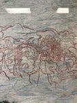 Framed Original Air Dragon Woodblock Print on Mulberry Paper