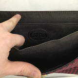 Fossil Plaid Canvas Messenger Bag