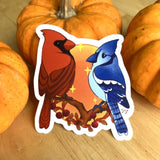 Rachel Feirman Northern Cardinal & Blue Jay Sticker
