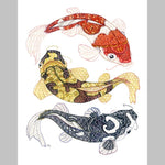 Marika Chew "Koi Fish" 9x12 Signed Art Print