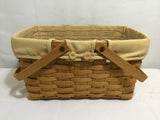 2001 Longaberger Woven Solid Maple Picnic Basket