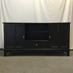 IKEA LOMMARP Black Laminate TV Stand