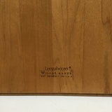 Vintage Longaberger Solid Maple & Grey Metal 2-Tier Shelf