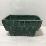 Vintage MC Cookson Pottery Green Ceramic Planter