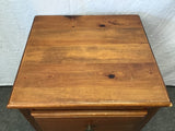 Single Vintage Solid Pine 2-Drawer Night Stand