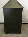 Vintage 1950's MC "Self Closing Solar Receptacle" Green Metal Waste Can