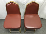 Pair of MCM Gasser Chair Co. Red Counter Height Casino Swivel Bar Stools