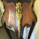 Pair of Tall Mahogany Veneer 2-Tier Plant Stands