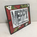 Eltimar Design Framed 8x10 "Merry Christmas Poinsettia" Artwork Print