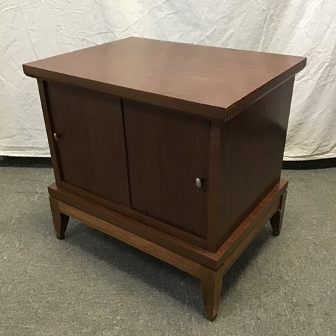 2pc Vintage MC Harmony House Walnut Formica End Table