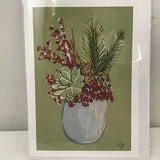 Norabloom Succulent & Spruce 5x7 Greeting Card