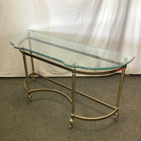 Vintage Gold Metal Glass-Top Dressing Table Mimi's Attic Ithaca Vintage Gold Metal Glass-Top Dressing Table Mimi's Attic Ithaca