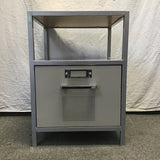 Modern Powell Grey Metal 1-Drawer 2-Tier Filing Cabinet