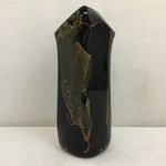 Vintage 1992 Signed The Glass Eye Studio Black & Gold Vase