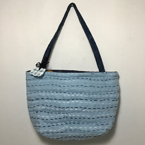 Adriana Cárdenas B. Handmade "Oceano" Quilted Bag