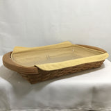 2002 Longaberger Woven Solid Maple Tray Basket