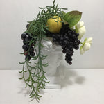 Frankie Nolan Victorian Bust w/ Grapes & White Flowers