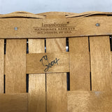 2004 Longaberger Woven Solid Maple Lidded Basket