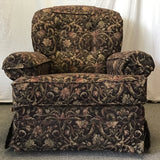 Modern La-Z-Boy Purple & Green Floral Swivel-Rocking Recliner