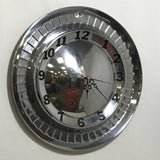 Modern Silver Metal Hubcap Wall Clock