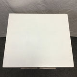 Vintage MC Dark-Stained & White-Painted Wood 2-Tier Night Stand