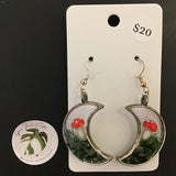 Green Thumb Crafts Mushroom Moon Window Hook Earrings