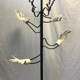 Custom Surrealist Black & White Metal Coat Tree