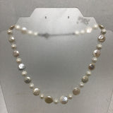 Vintage Coin Pearl & Sterling Necklace