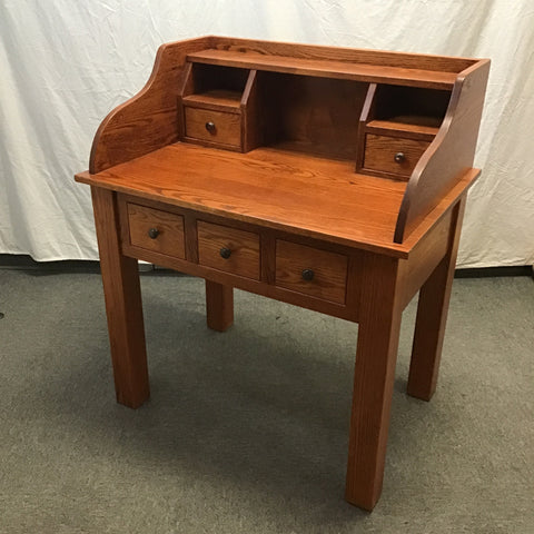 Contemporary Craftsman Oak Grove Woodworking Custom Solid Oak Writing Desk