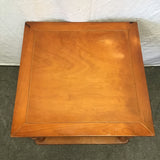 Vintage Solid Pine 2-Tier End Table