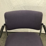Vintage MCM Blue Upholstered & Chrome Metal Cantilever Office Chair