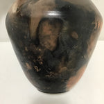 Nan Mazzuco Brown Ceramic & Silver Drops Vase