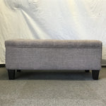 Modern Grey Upholstered Storage Bench