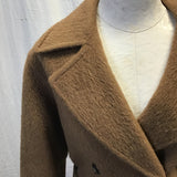 Vintage Paul Stuart Brown Wool Double-Breasted Long Coat