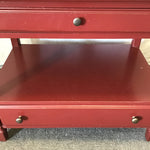Modern Red Painted 3-Tier 2-Drawer Roll-Top Desk