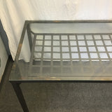 Modern IKEA GRANAS Grey Metal Glass-Top Patio Table