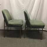 Set of 2 MCM West Elm Jack Metal Frame Dining Chairs