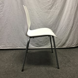 Modern MCM White Bucket Seat Accent Chair