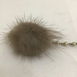 Vintage Rabbit Fur & Pearl Sweater Clip