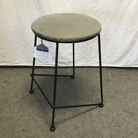 New With Tags! Scott Living Black Metal & Grey Upholstered Counter Stool