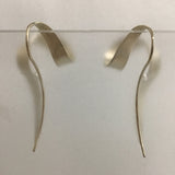 Vintage Modernist Gerhard Herbst Sterling Ribbon Earrings